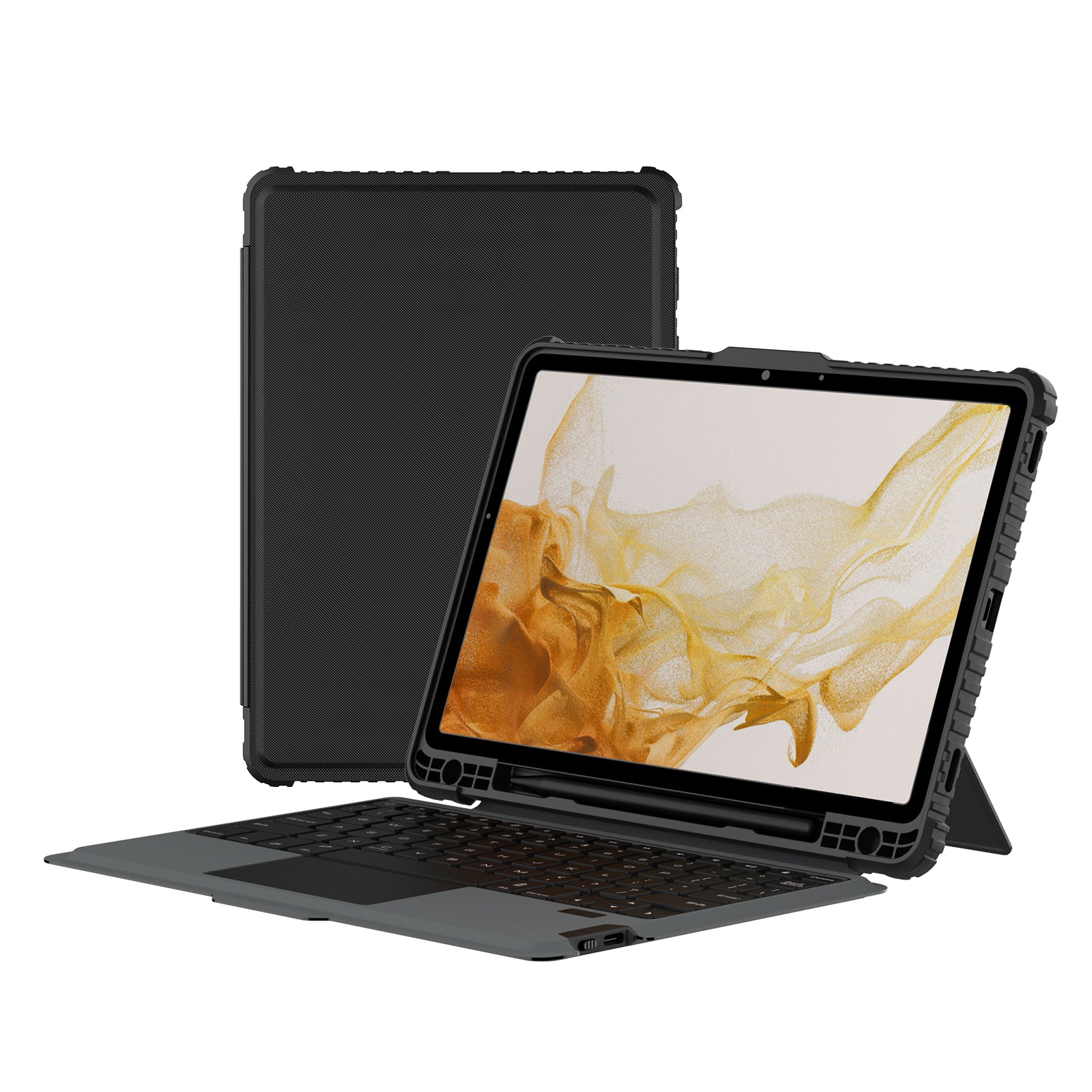 NILLKIN Keyboard Case for Samsung Galaxy Tab S8 Auto Sleep / Wake PU Leather Tablet Protective Case + Bluetooth Keyboard with Touchpad NILLKIN Keyboard Case for Samsung Galaxy Tab S8 Auto Sleep / Wake PU Leather Tablet Protective Case + Bluetooth Keyboard with Touchpad